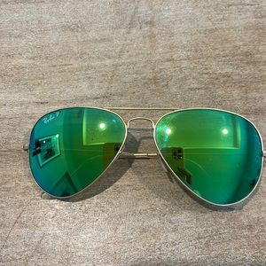 Ray ban polarized aviator sunglasses